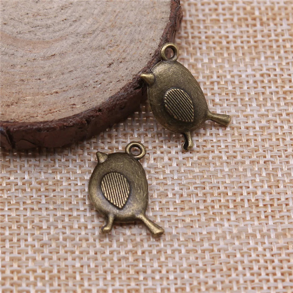 20x13mm 1.7g Multicolor Zinc Alloy Bird Charm Pendant for DIY Flying Animal Jewelry Accessories