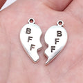 23x12mm 2.6g Antique Silver Zinc Alloy BFF Puzzle charm pendant for friendship necklace making