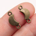 15x6mm 0.6g Multicolor Zinc Alloy Moon Connector Charm for DIY Bracelet Necklace Jewelry Making