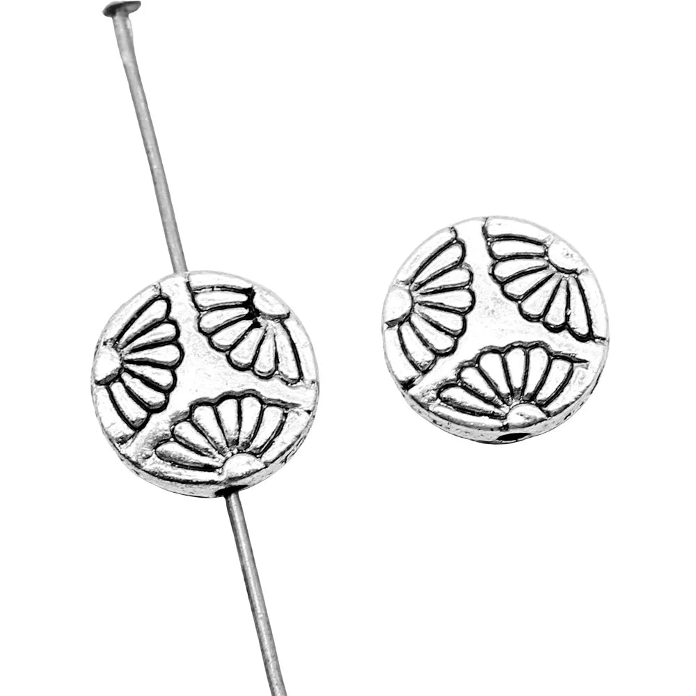 12x12mm 1.7g Antique Silver Zinc Alloy Round Loose Metal Beads for DIY Bracelet Necklace Making