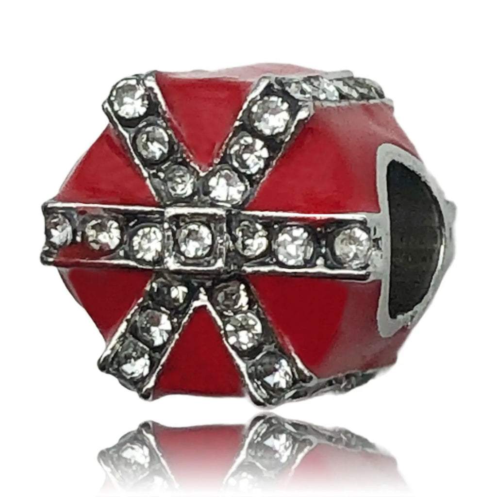 Silver Zinc Alloy Rhinestone Round Heart Butterfly Loose Metal Beads for DIY Bracelet Jewelry
