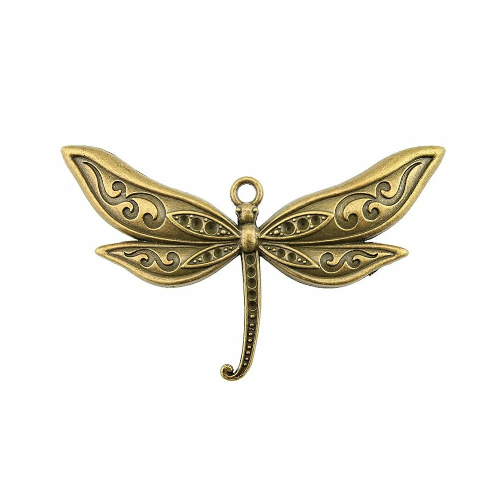 80x47mm 12.7g Multicolor Zinc Alloy Large Dragonfly Charm Pendant for DIY Necklace Jewelry Making