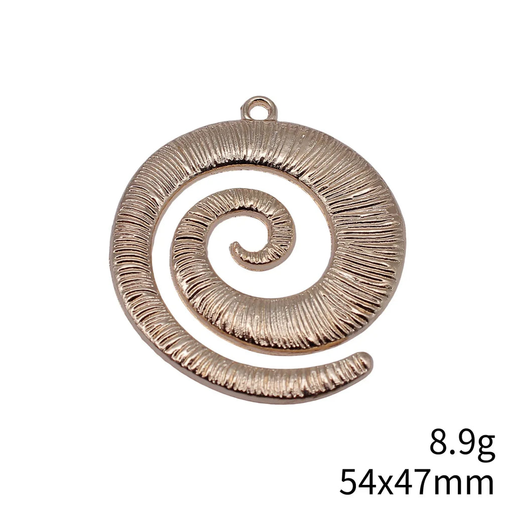 54x47mm 8.9g Multicolor Zinc Alloy Swirl Charm Pendant for DIY Necklace Bracelet Jewelry Making