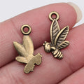 19x15mm 0.7g Multicolor Zinc Alloy Bee Charm Pendant for Necklace Bracelet Jewelry Making