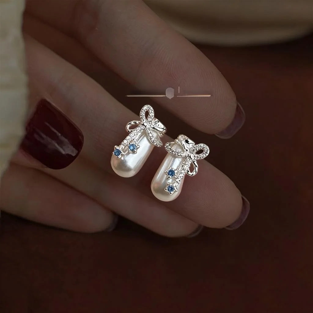 Original Design Magic Potion Bottle Geometric Copper Zircon Stud Earrings For Women