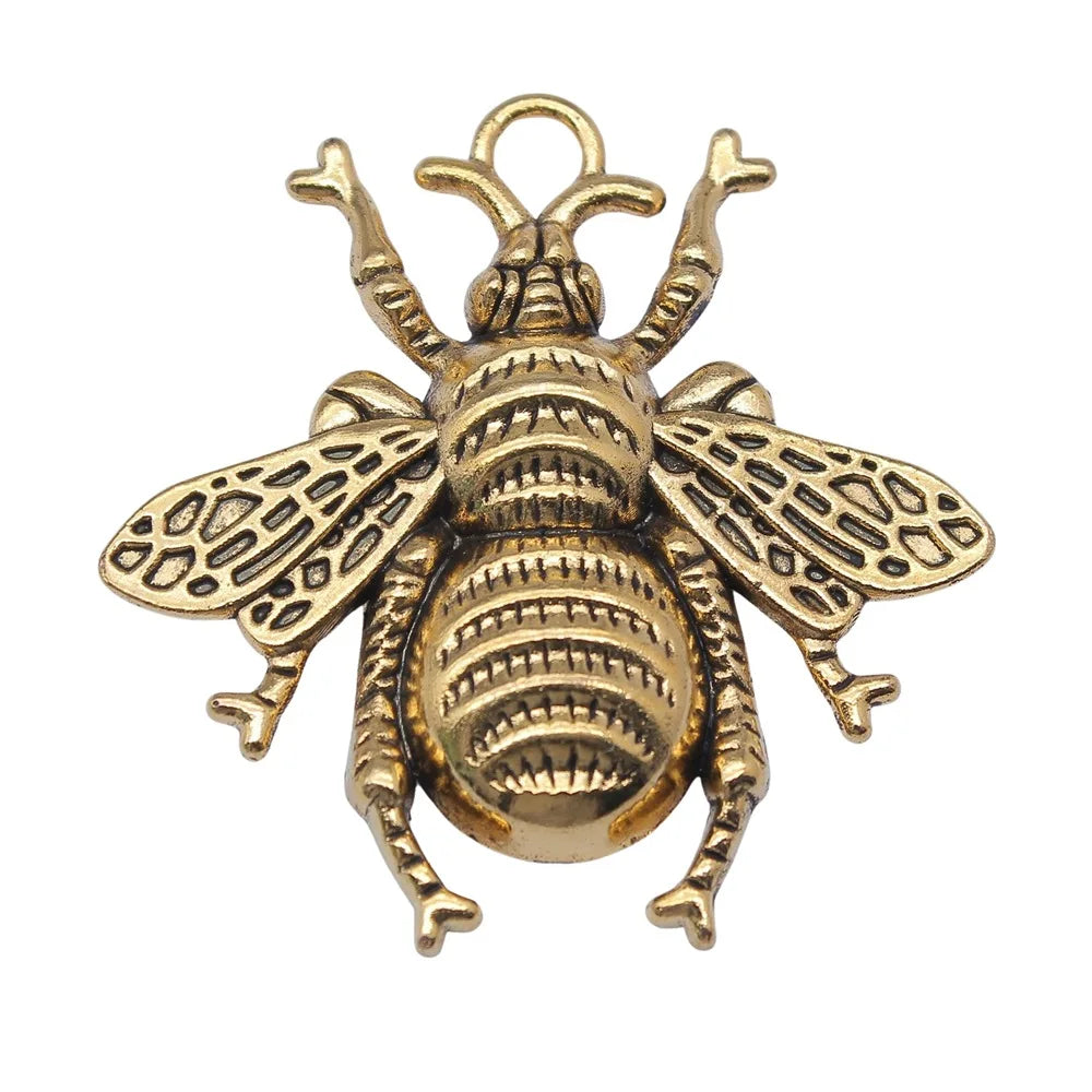 45x45mm 7.8g Multicolor Zinc Alloy Bee Charm Pendant for DIY Necklace Bracelet Jewelry Making