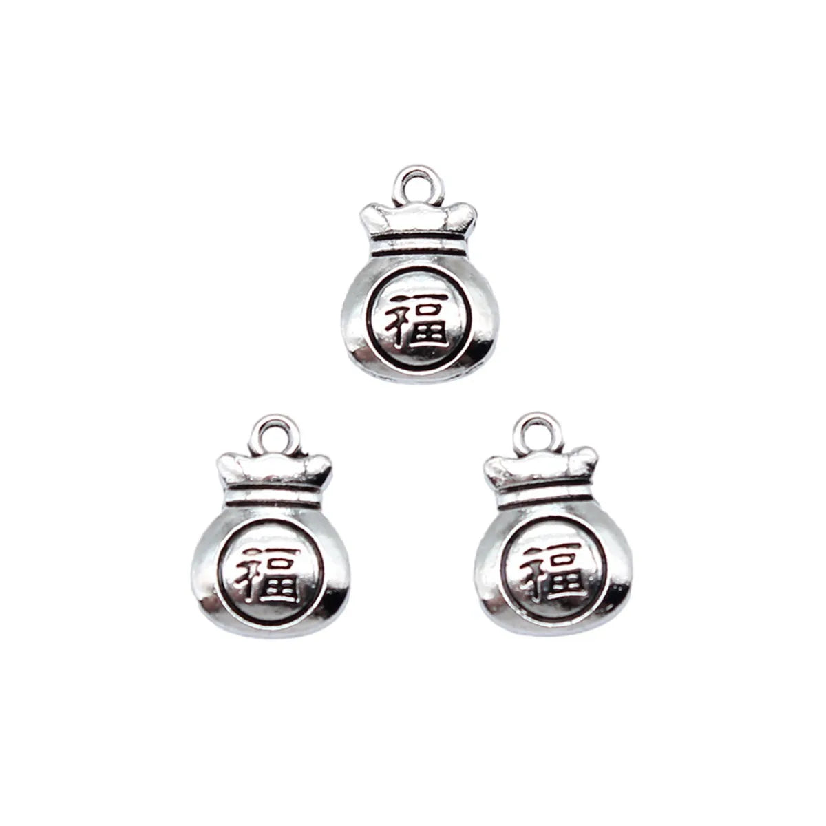 14x10mm 1.3g Antique Silver Zinc Alloy Lucky Bag Charm Pendant for DIY Necklace Bracelet Making