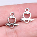 13x12mm 0.45g Antique Silver Zinc Alloy Angel Figure Charm Pendant for DIY Necklace Bracelet Making