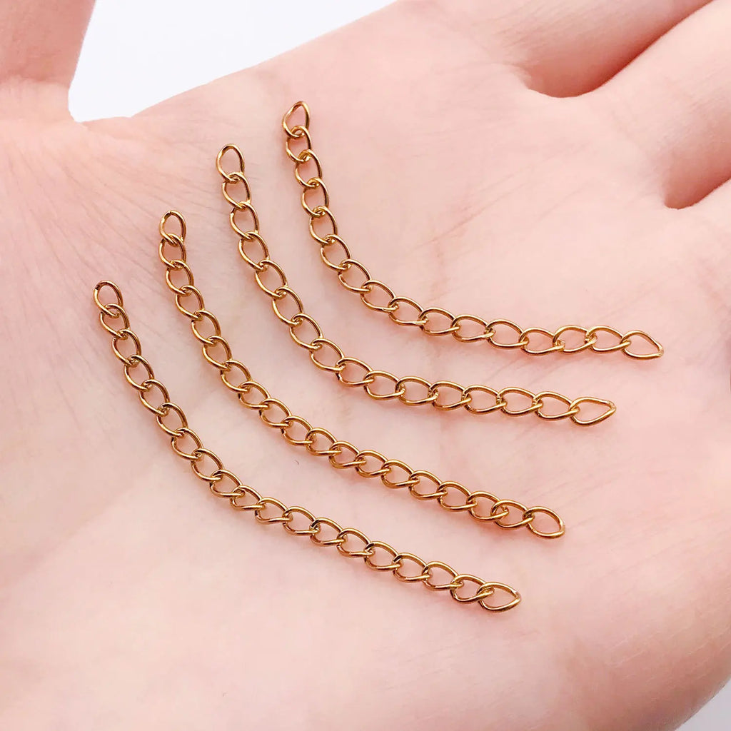 Stainless Steel Water Drop Extension Chain for Necklace Bracelet Jewelry Findings