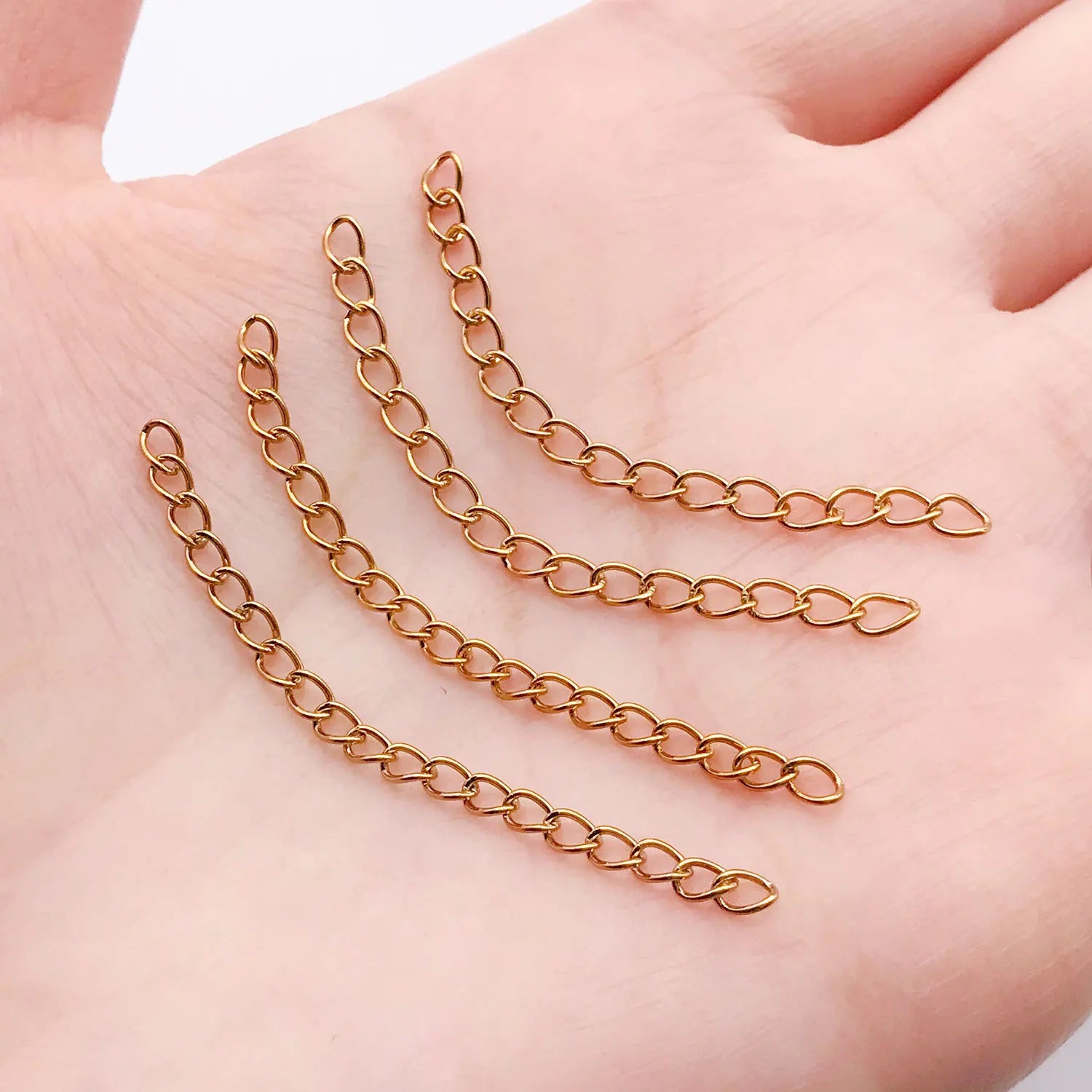 Stainless Steel Water Drop Extension Chain for Necklace Bracelet Jewelry Findings