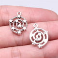 21x15mm 0.7g Antique Silver Zinc Alloy Star Charm Pendant for DIY Celestial Jewelry Making