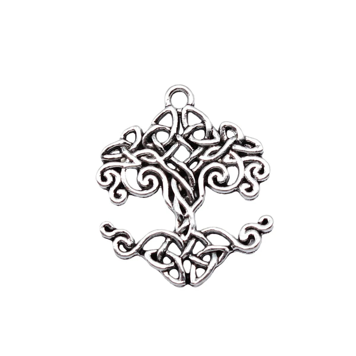32x27mm 3.6g Antique Silver Zinc Alloy Skull Celtic Knot Tree of Life Charm Pendant for DIY Jewelry