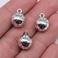 11mm 4.5g Multicolor Zinc Alloy Basketball Charm Pendant for DIY Sports Necklace Bracelet Making