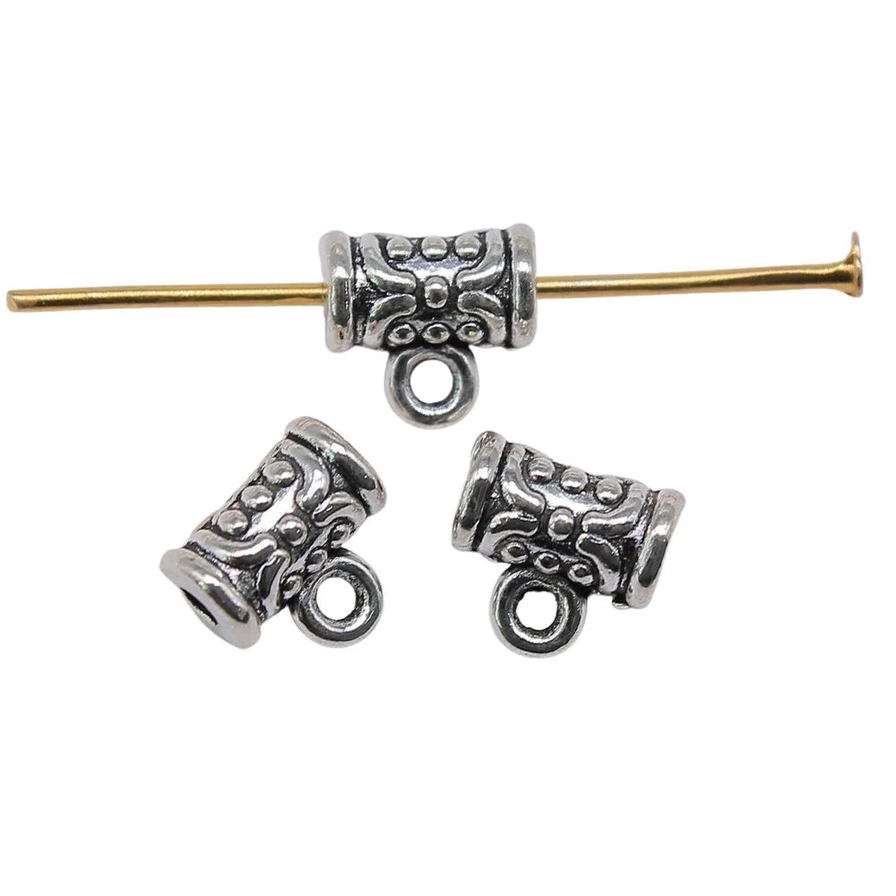 7x7x4mm 0.5g Multi-Color Zinc Alloy Pendant Bail Connectors for DIY Necklace Charm Jewelry Making