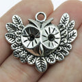 35x30mm 5.1g Antique Silver Zinc Alloy Owl Cat Charm Pendant for DIY Vintage Animal Jewelry Making
