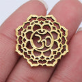 26x26mm 3.6g Antique gold zinc alloy OM Symbol charm pendant for DIY necklace jewelry making