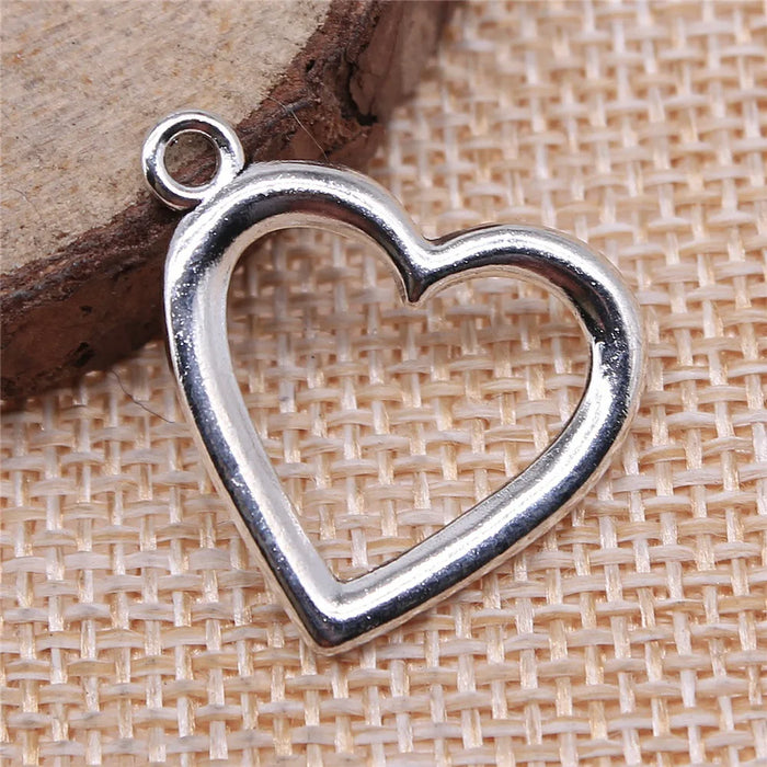 20x24mm 1.7g Multicolor Zinc Alloy Heart Charm Pendant for DIY Bracelet Necklace Jewelry Making