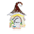 Cute Christmas Fairy House Enamel Rhinestone Brooch, Glitter Roof Lapel Pin Corsage Holiday Gift
