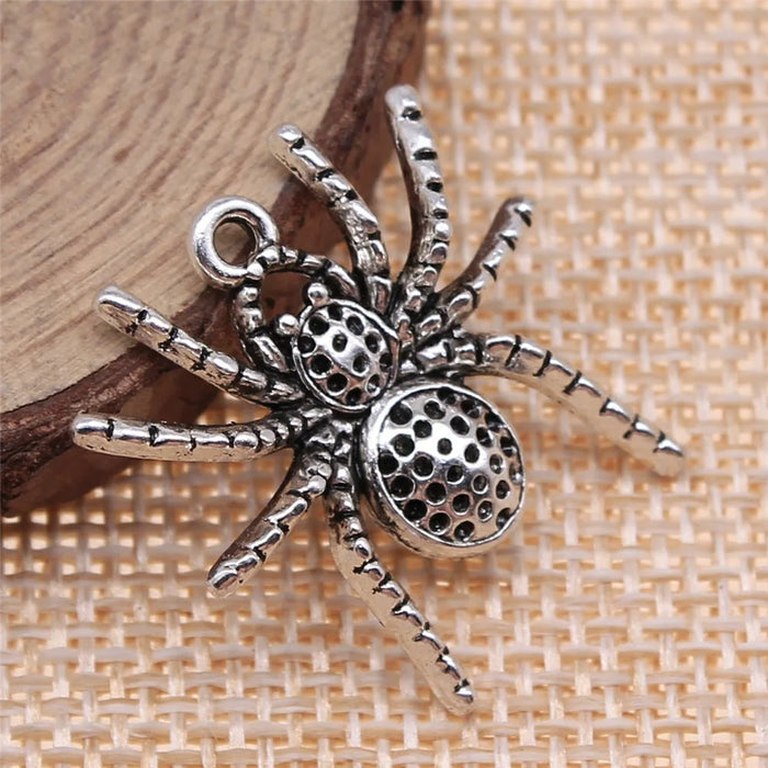 25x25mm 3.2g Multicolor Zinc Alloy Spider Charm Pendant for DIY Bracelet Necklace Making