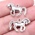 24x16mm 1.97g Antique Silver Zinc Alloy Horse Charm Pendant for DIY Necklace Bracelet Jewelry Making