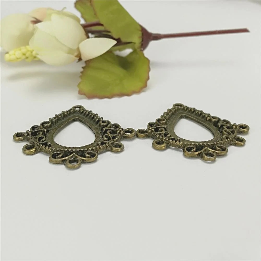 36x37MM Zinc Alloy Teardrop Charm Pendant for DIY Necklace Bracelet Jewelry Making