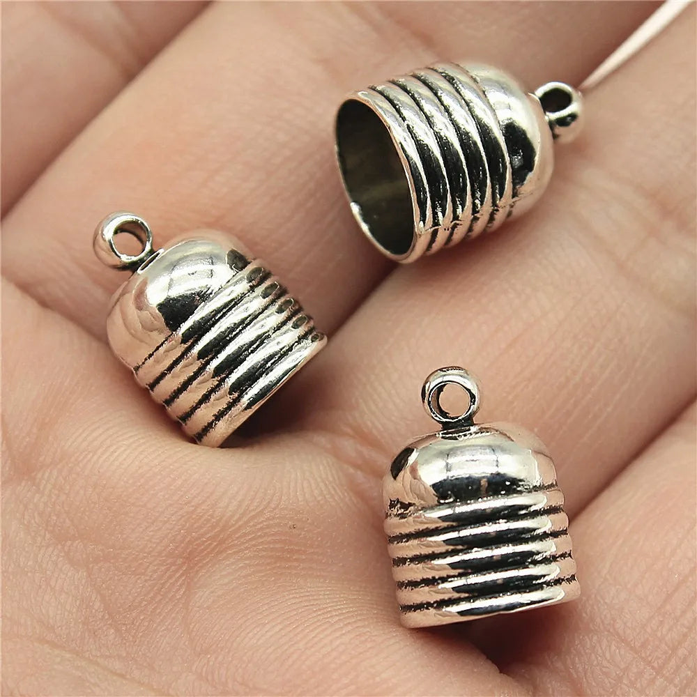 13x10x10mm 1.1g Antique Silver Zinc Alloy Tassel Cap Bead for DIY Handmade Tassel Jewelry Accessories