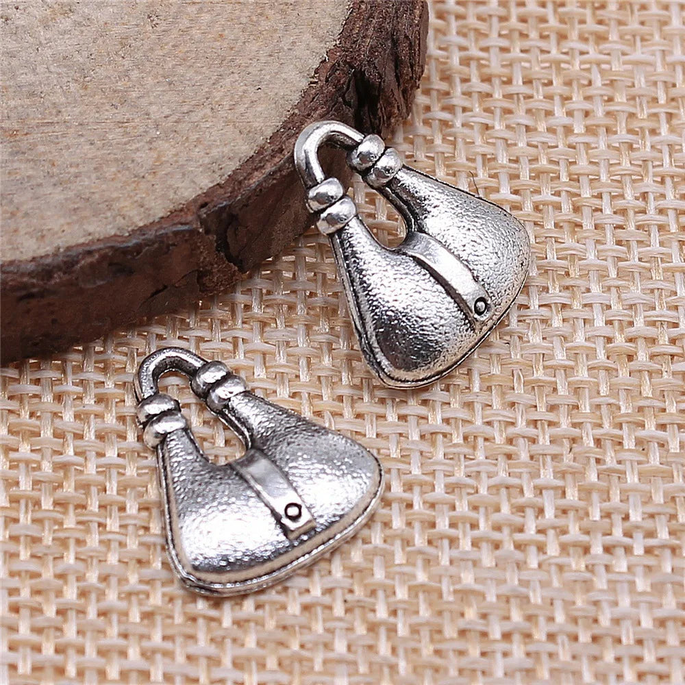 18x15mm 1g Multicolor Zinc Alloy Bag Charm Pendant for DIY Necklace Keychain Jewelry Accessories