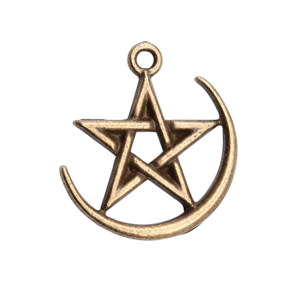 20x18mm 1.2g Multicolor Zinc Alloy Star Five Point Star Charm Pendant for DIY Jewelry Making