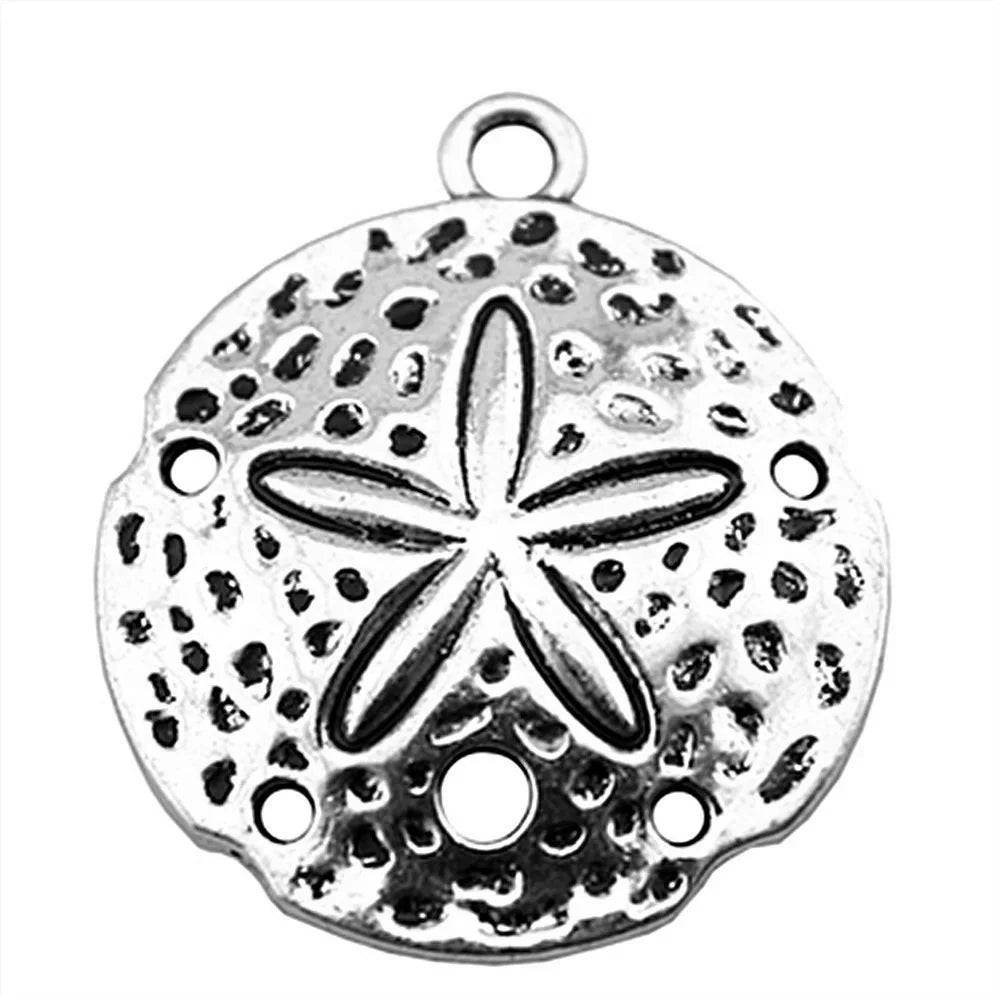 35x30mm 5.1g Antique Silver Zinc Alloy Sea Urchin Fossil Charm Pendant for DIY Jewelry Making