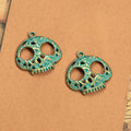 27MM Antique Silver Zinc Alloy Skull Charm Pendant for DIY Necklace Bracelet Jewelry Making