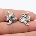 21x17mm 1.5g Antique Silver Zinc Alloy Tropical Fish Charm Pendant for DIY Necklace Jewelry Making