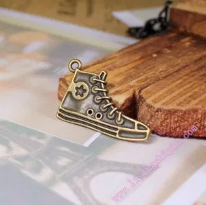 29x18MM Antique Silver Zinc Alloy Sneaker Charm Pendant for DIY Necklace Bracelet Jewelry Making