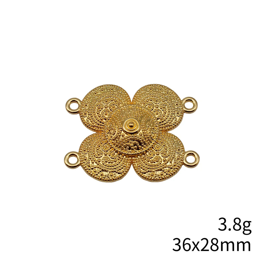 36x28mm 3.8g Multicolor Zinc Alloy Four Hole Body Chain Connector Charm for DIY Waist Chain Jewelry