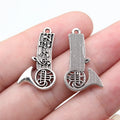 25x15mm 1.4g Antique Silver Zinc Alloy Musical Note Instrument Music Note Charm Pendant for DIY Jewelry Making