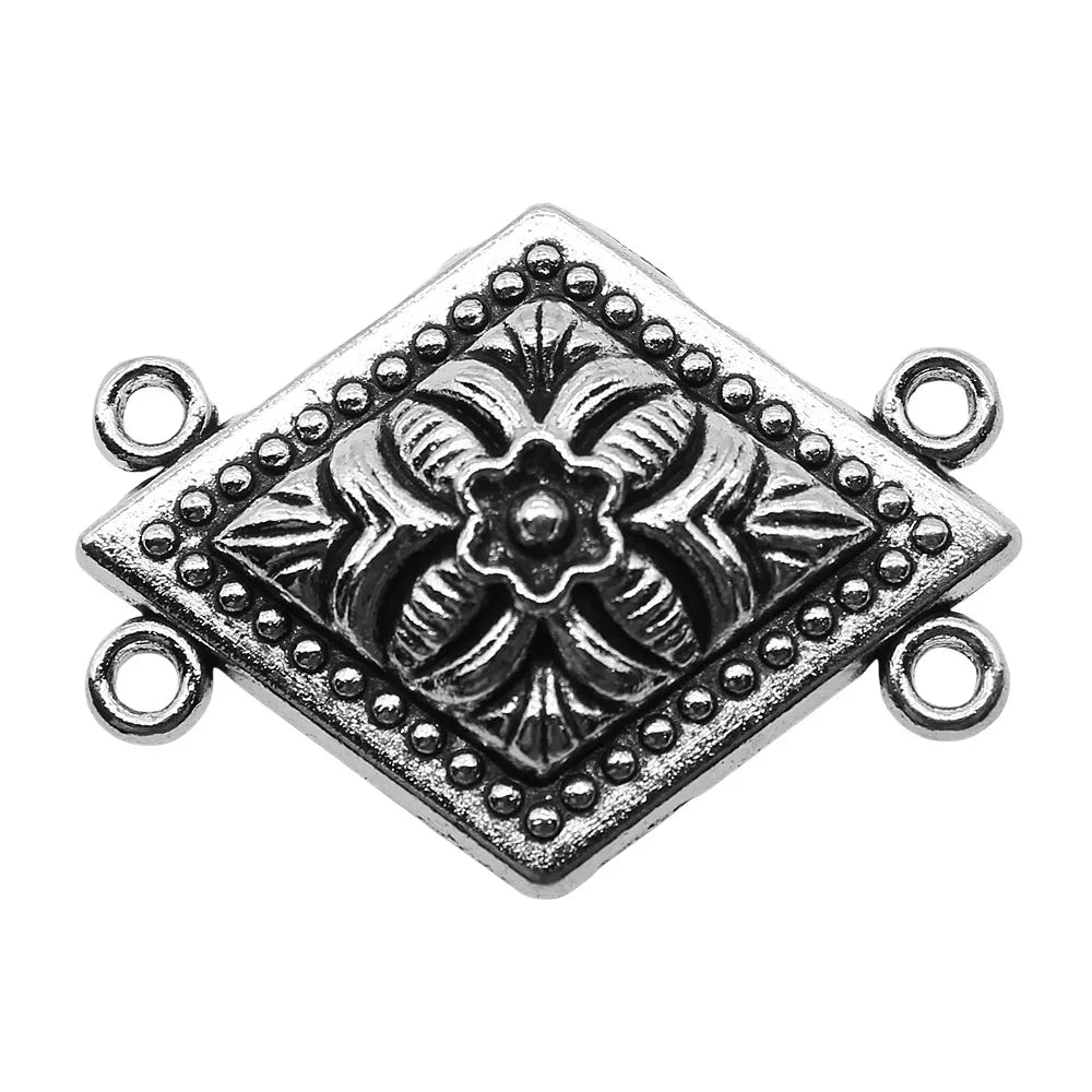 27x37mm 3.4g Multicolor Zinc Alloy Four Hole Body Chain Connector Charm for Handmade Jewelry Making