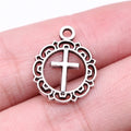 19x16mm 0.8g Antique Silver Zinc Alloy Cross Charm Pendant for DIY Bracelet Necklace Jewelry Making