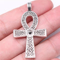 47x27mm 5.26g Antique Silver Zinc Alloy Ankh Cross Charm Pendant for Necklace Bracelet Making