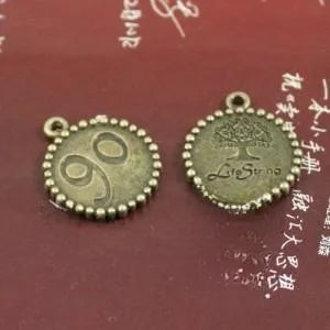 21MM 1215G Antique Silver Zinc Alloy Tag Charm Pendant for DIY Necklace Bracelet Jewelry Making
