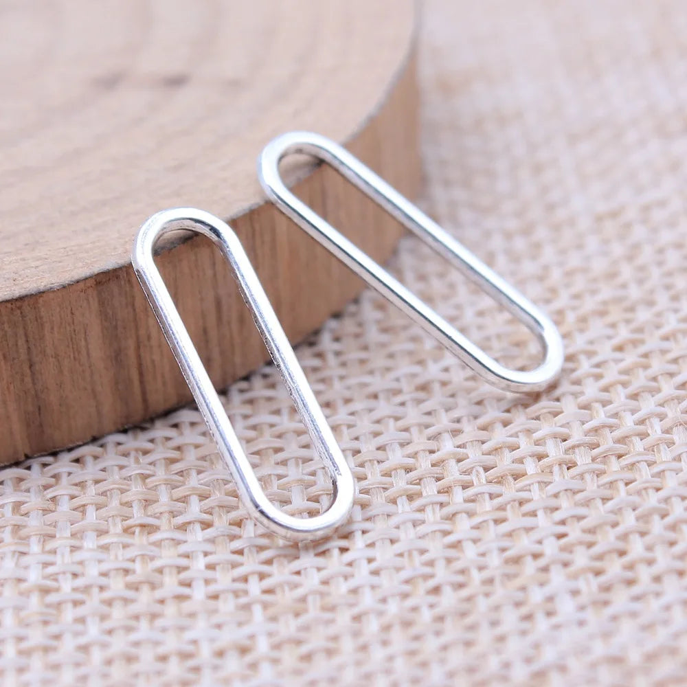 6x20mm 0.3g Multicolor Zinc Alloy Oval Ring Charm Pendant for DIY Necklace Bracelet Jewelry Making