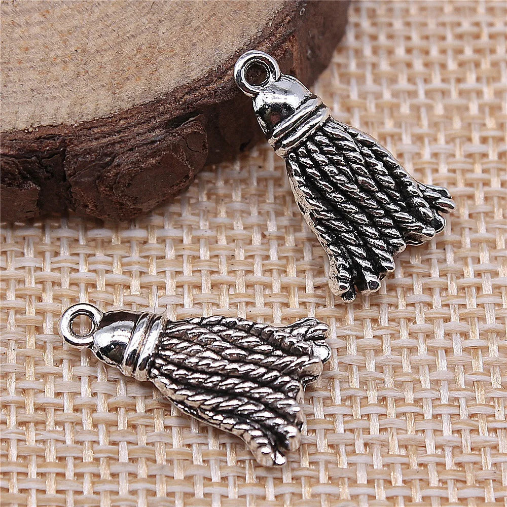 20x11mm 1.8g Multicolor Zinc Alloy Faux Tassel Charm Pendant for DIY Necklace Bracelet Jewelry Making