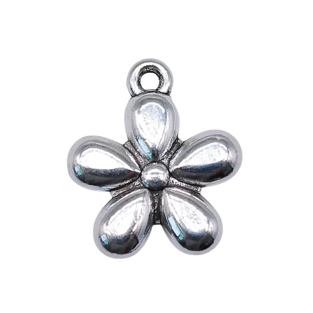 13x11mm 0.8g Multicolor Zinc Alloy Small Flower charm pendant for DIY bracelet necklace making