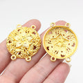31x36mm 4.6g Multicolor Zinc Alloy Four Hole Body Chain Connector Charm for Waist Chain Jewelry DIY