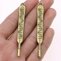 9x71mm 7g Multicolor Zinc Alloy Thermometer Charm Pendant for DIY Medical Theme Jewelry Making
