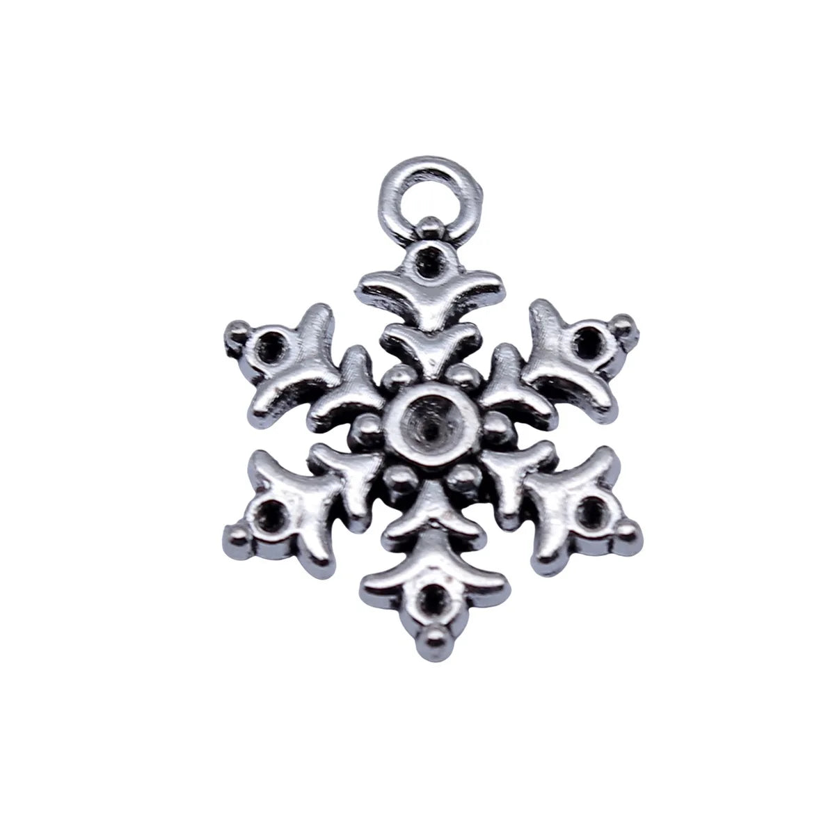22x17mm 1.3g Antique Silver Zinc Alloy Snowflake Charm Pendant for DIY Necklace Bracelet Jewelry Making