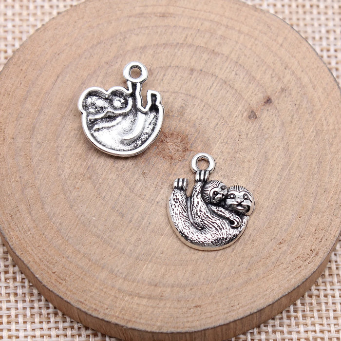 18x15mm 1.2g Multicolor Zinc Alloy Sloth Charm Pendant for DIY Necklace Bracelet Jewelry Making