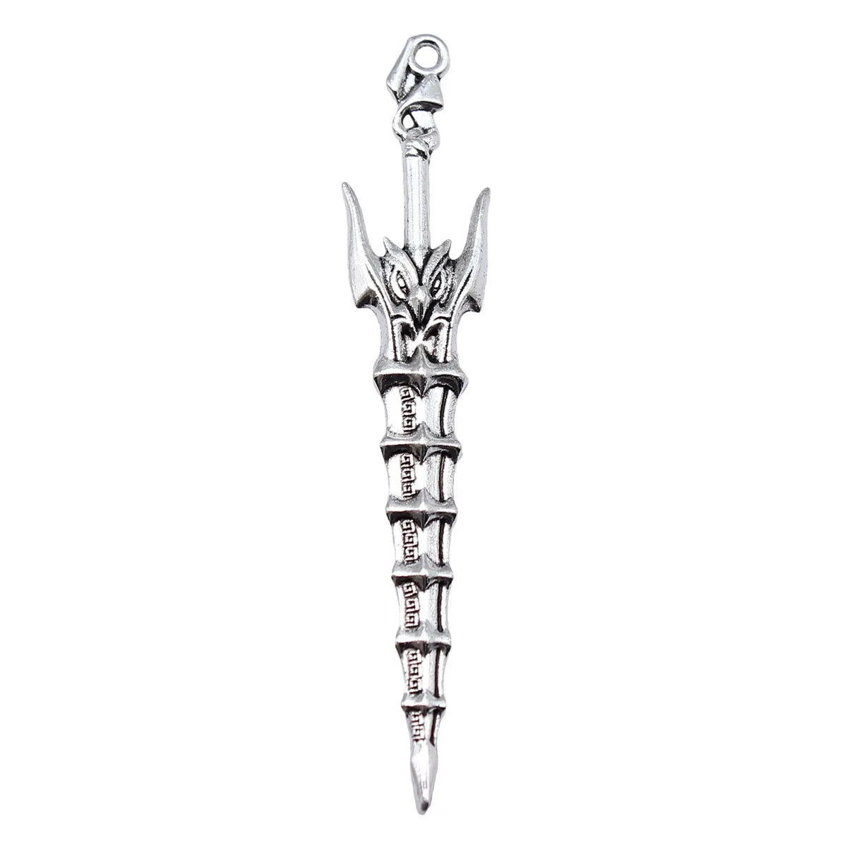 59mm 2.6g Antique Silver Tone Zinc Alloy Sword Weapon Charm Pendant for Cosplay Necklace Bracelet DIY