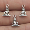 10x14mm 0.7g Antique Silver Tone Zinc Alloy Indian Deity Charm Pendant for DIY Handmade Jewelry