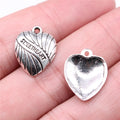 17x14mm 0.8g Antique Silver Tone Zinc Alloy Sweetheart Heart Charm Pendant for Necklace Bracelet DIY