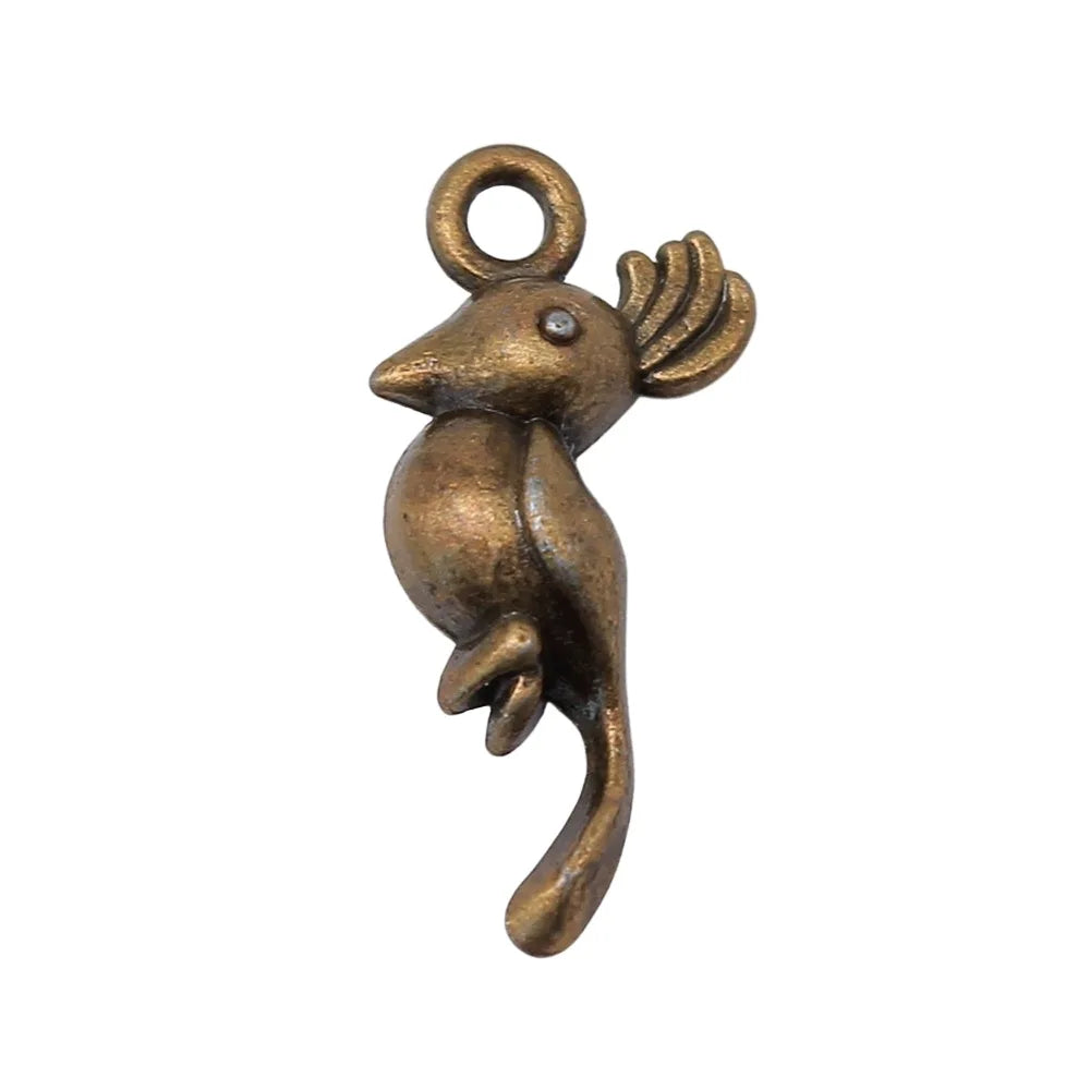 20x9mm 1.7g Multicolor Zinc Alloy Bird Charm Pendant for DIY Necklace Bracelet Jewelry Making