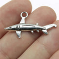 36x20mm 1.6g Multicolor Zinc Alloy Shark Charm Pendant for Ocean Animal Necklace Bracelet Making